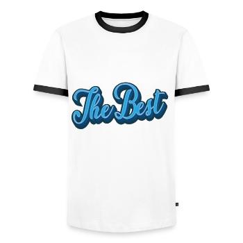 Le meilleur - T-shirt contrasté Homme - blanc/noir - Devant - AI Model Female 172 light (172cm) & AI Model Male 178 dark (178cm)
