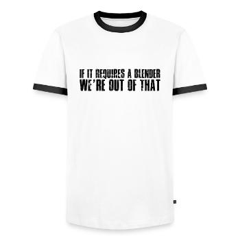 S’il faut un mélangeur étaient hors de cela - Craft - T-shirt contrasté Homme - blanc/noir - Devant - AI Model Female 172 light (172cm) & AI Model Male 178 dark (178cm)