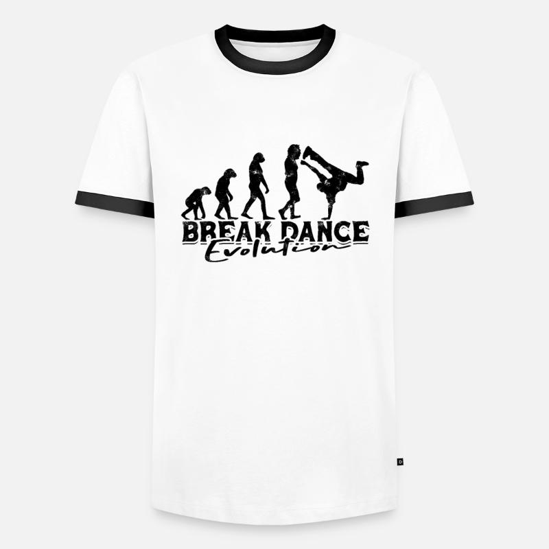 Break Dance Evolution - Breakdance - Männer Kontrast-T-Shirt - Weiß/Schwarz
