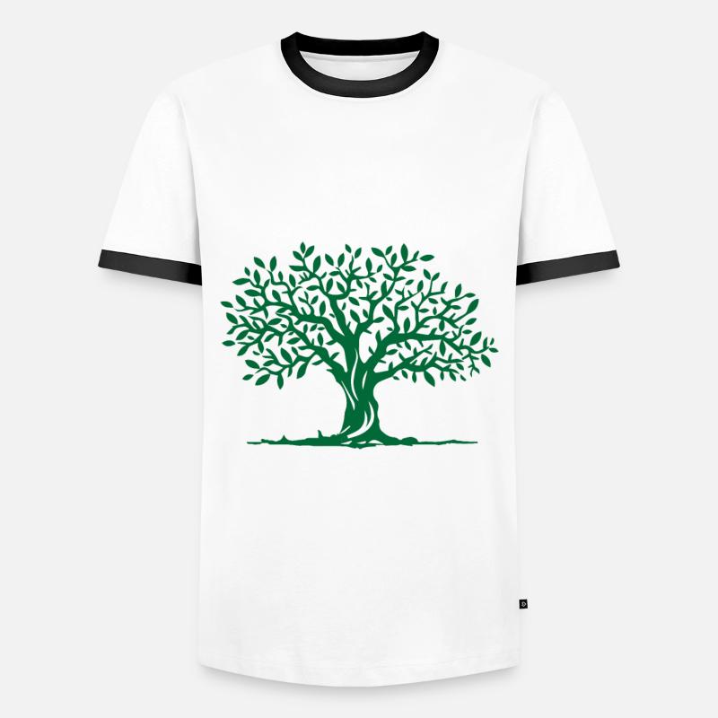 Tree - Men's Ringer Shirt - white/black