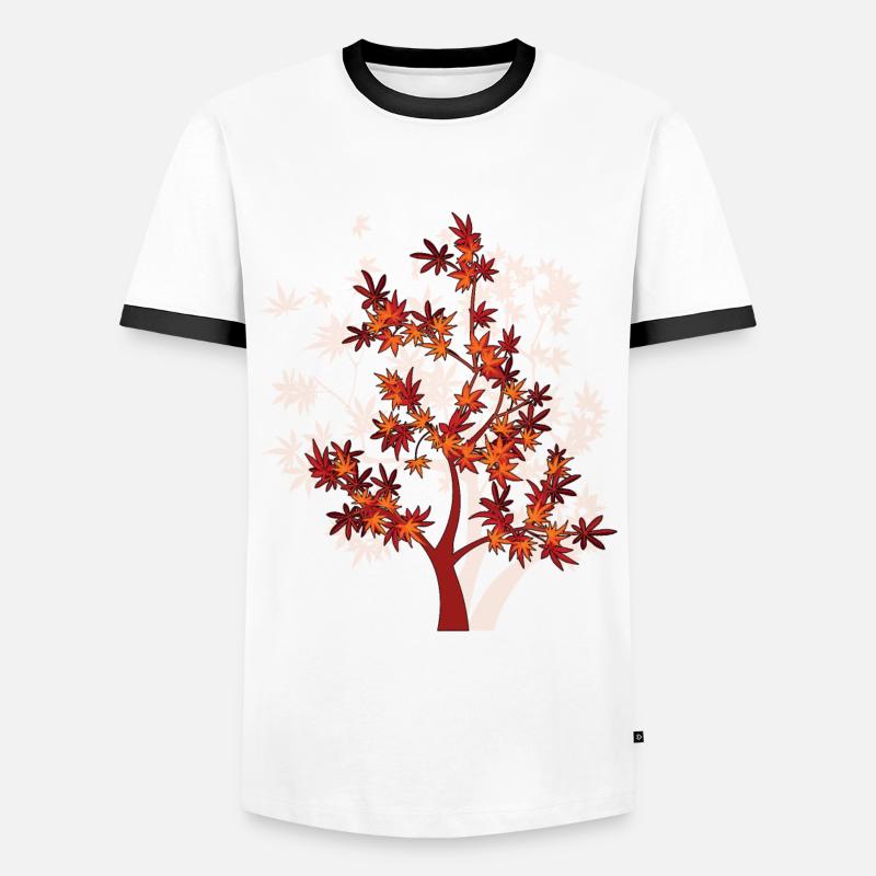 Tree - Men's Ringer Shirt - white/black