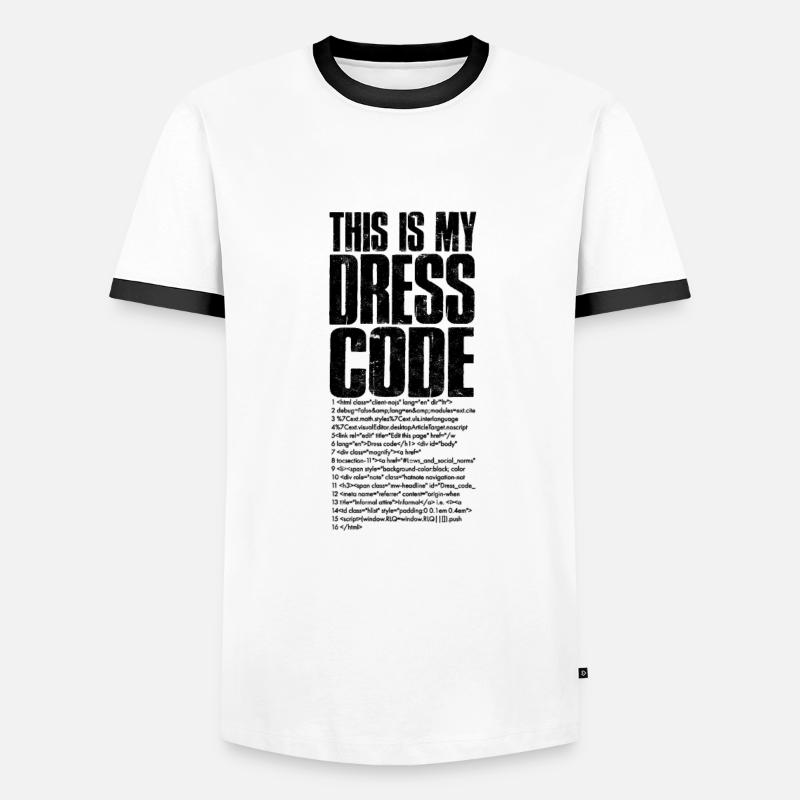 Das ist mein Dresscode - Technologie - Männer Kontrast-T-Shirt - Weiß/Schwarz