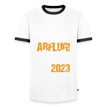 Abi 2023 - Männer Kontrast-T-Shirt - Weiß/Schwarz - Vorne - AI Model Female 172 light (172cm) & AI Model Male 178 dark (178cm)
