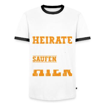 Ich Heirate Junggesellenabschied - Männer Kontrast-T-Shirt - Weiß/Schwarz - Vorne - AI Model Female 172 light (172cm) & AI Model Male 178 dark (178cm)