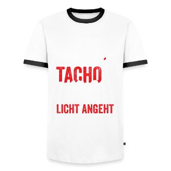 Auto Tuning Car Motorsport - Männer Kontrast-T-Shirt - Weiß/Schwarz - Vorne - AI Model Female 172 light (172cm) & AI Model Male 178 dark (178cm)