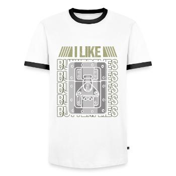 Veranstaltungstechniker Lichttechniker Tontechnik - Männer Kontrast-T-Shirt - Weiß/Schwarz - Vorne - AI Model Female 172 light (172cm) & AI Model Male 178 dark (178cm)