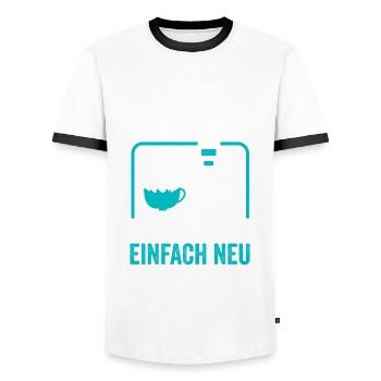 3D Druck Modellbau Keine Sorge - Männer Kontrast-T-Shirt - Weiß/Schwarz - Vorne - AI Model Female 172 light (172cm) & AI Model Male 178 dark (178cm)