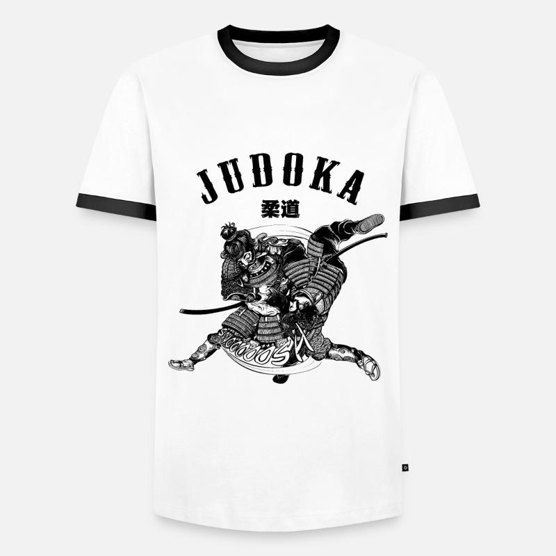 Judo Samurai - Men's Ringer Shirt - white/black
