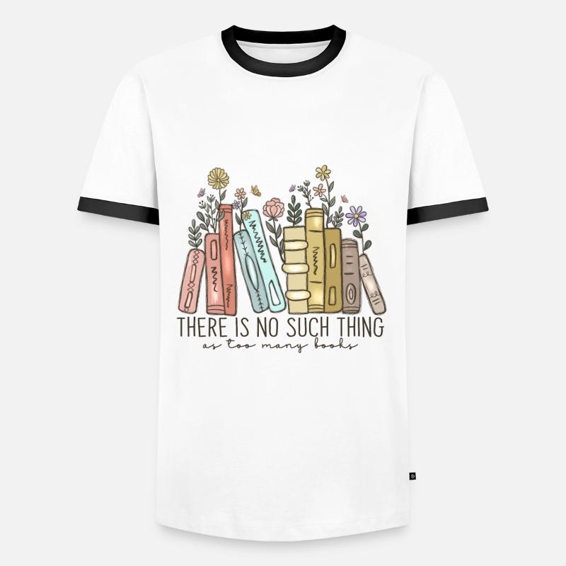 Buch Spruch Leserate Bücherwurm - Männer Kontrast-T-Shirt - Weiß/Schwarz