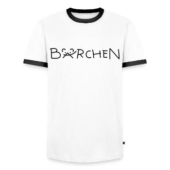 Bär Liebe - Männer Kontrast-T-Shirt - Weiß/Schwarz - Vorne - AI Model Female 172 light (172cm) & AI Model Male 178 dark (178cm)