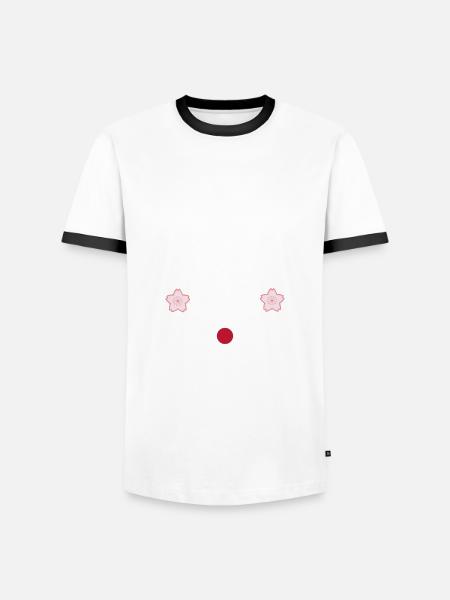 Kyoto - Männer Kontrast-T-Shirt - Weiß/Schwarz