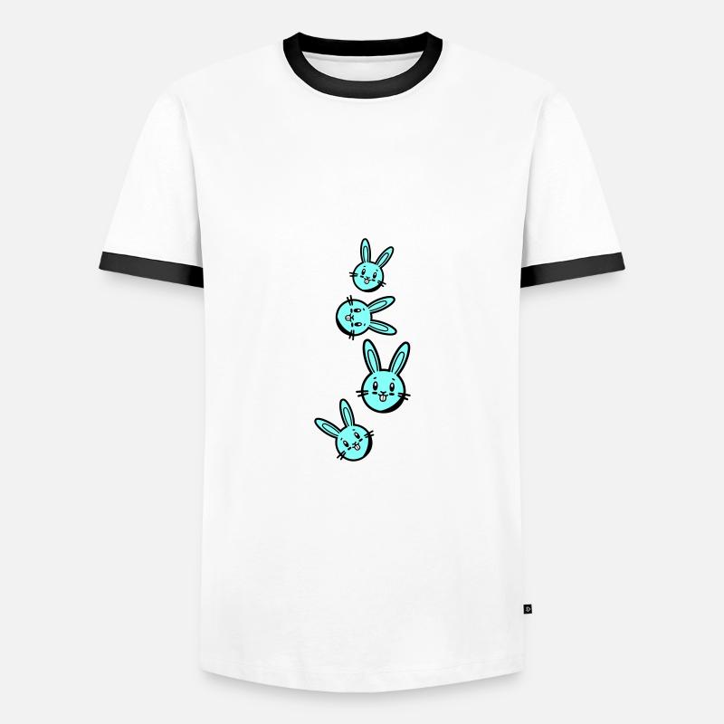 Easter Symbol Bunny - Men's Ringer Shirt - white/black