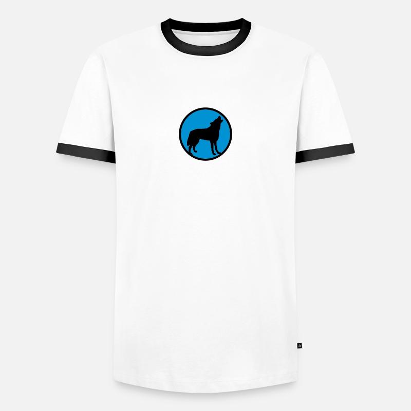 wolf_092011_d_2c - T-shirt contrasté Homme - blanc/noir
