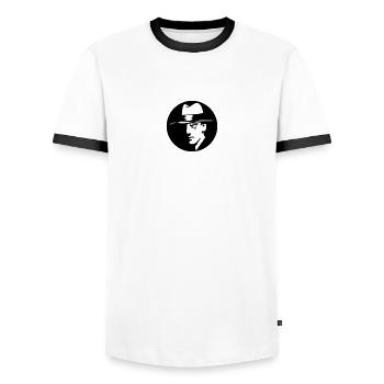 Gangster mal - T-shirt contrasté Homme - blanc/noir - Devant - AI Model Female 172 light (172cm) & AI Model Male 178 dark (178cm)