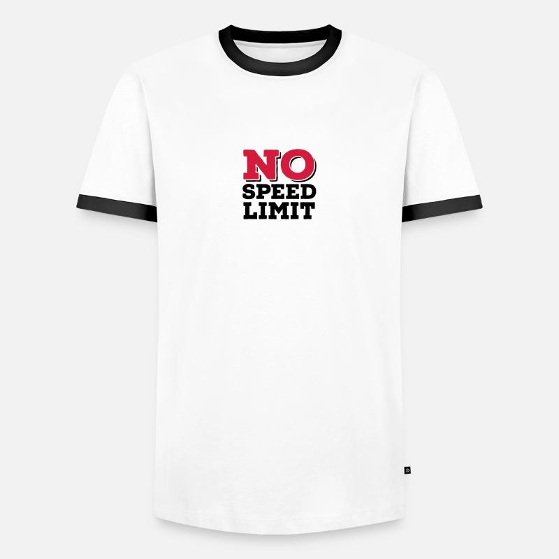 Geschwindigkeit - Männer Kontrast-T-Shirt - Weiß/Schwarz