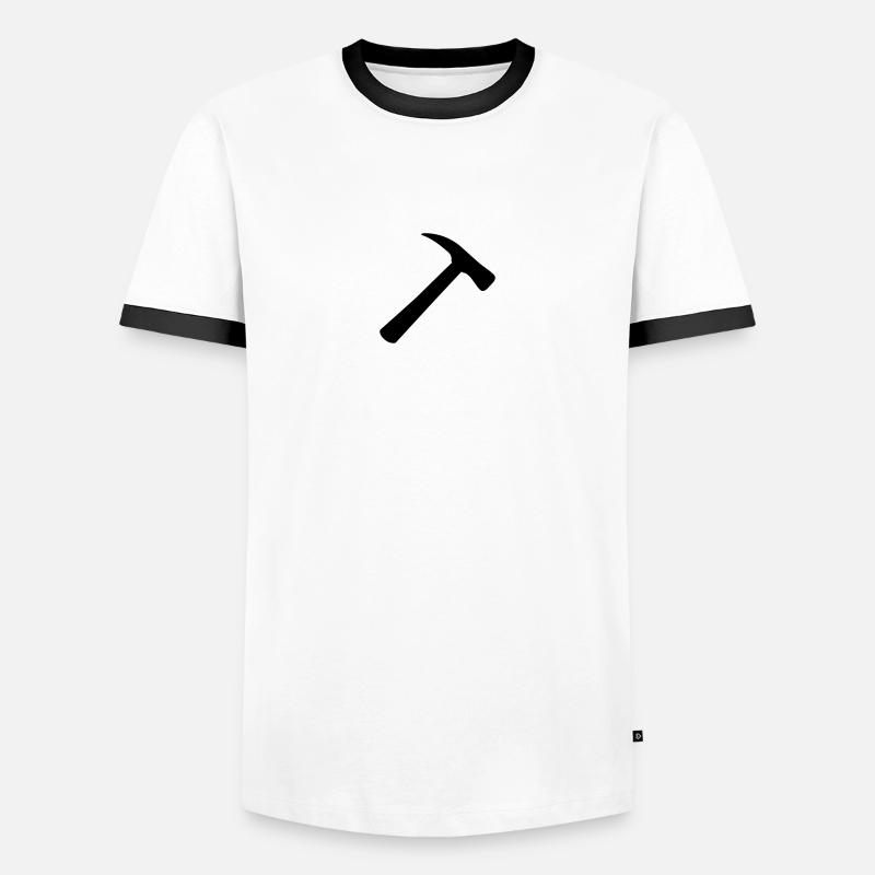 Hammer - Men's Ringer Shirt - white/black