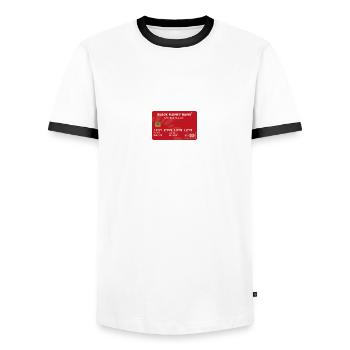 Kreditkarte Black Money Bank - Männer Kontrast-T-Shirt - Weiß/Schwarz - Vorne - AI Model Female 172 light (172cm) & AI Model Male 178 dark (178cm)