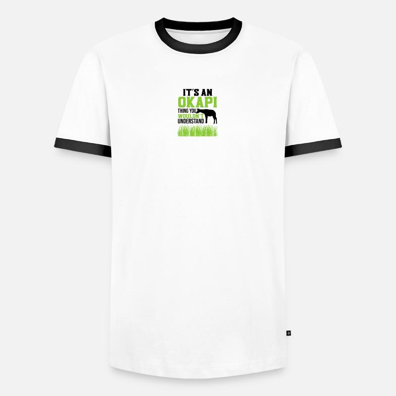 It's an Okapi - Men's Ringer Shirt - white/black