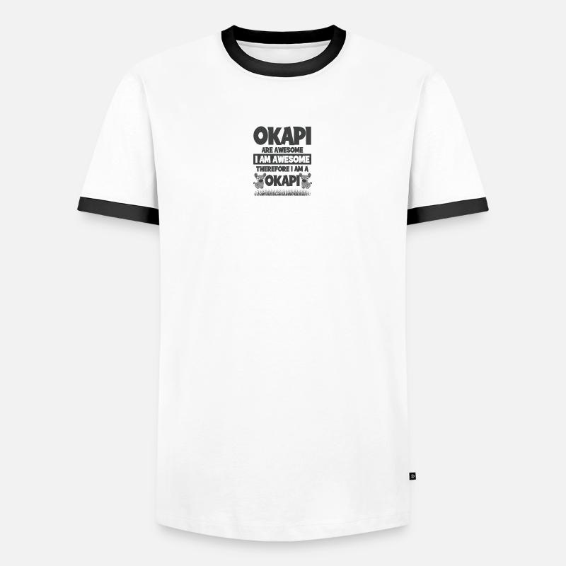 Okapi Design - Men's Ringer Shirt - white/black