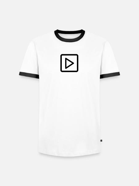 Play Taste Musikplayer - Männer Kontrast-T-Shirt - Weiß/Schwarz