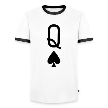 sauver la dame - T-shirt contrasté Homme - blanc/noir - Devant - AI Model Female 172 light (172cm) & AI Model Male 178 dark (178cm)
