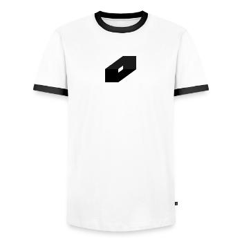 Augentrick - Männer Kontrast-T-Shirt - Weiß/Schwarz - Vorne - AI Model Female 172 light (172cm) & AI Model Male 178 dark (178cm)