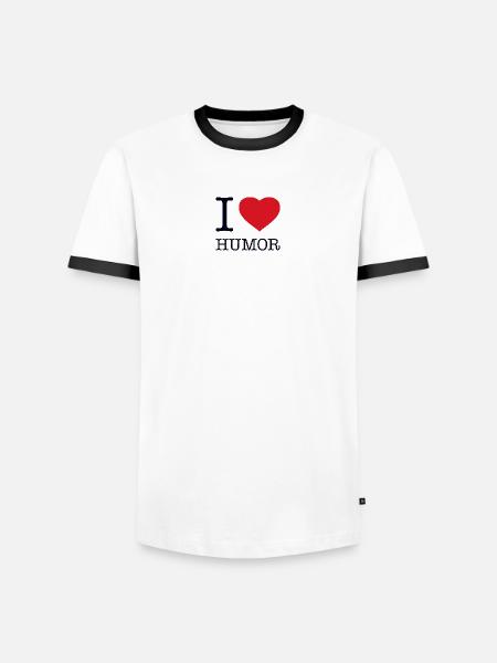 J’ADORE L’HUMOUR - T-shirt contrasté Homme - blanc/noir