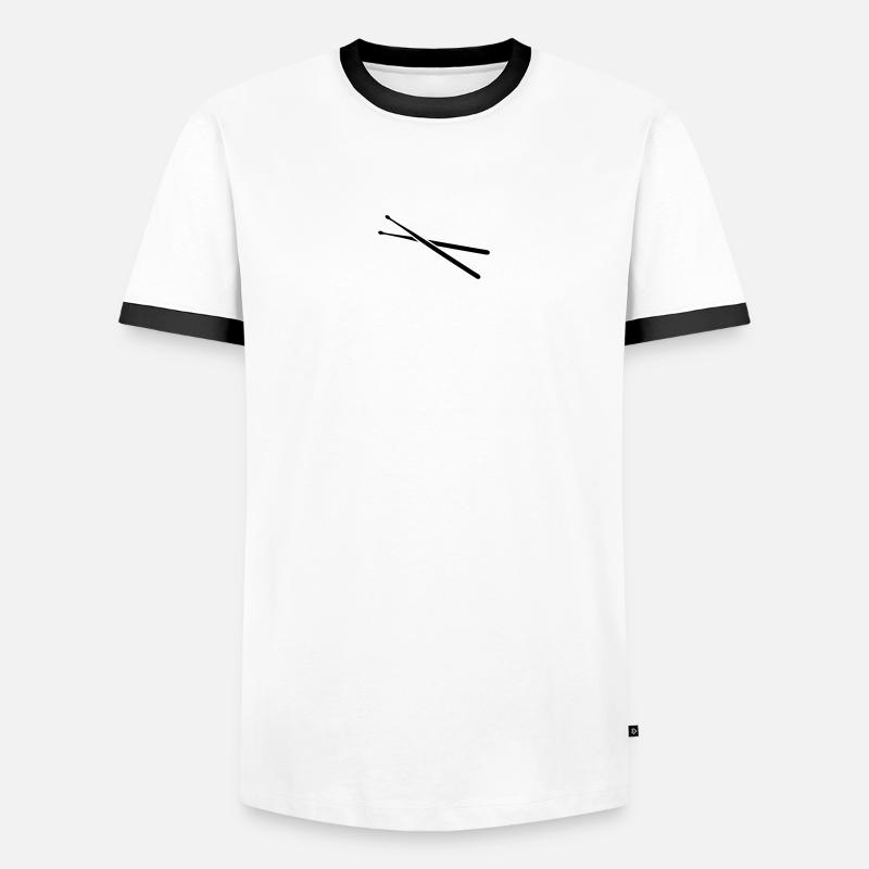 drums - Men's Ringer Shirt - white/black