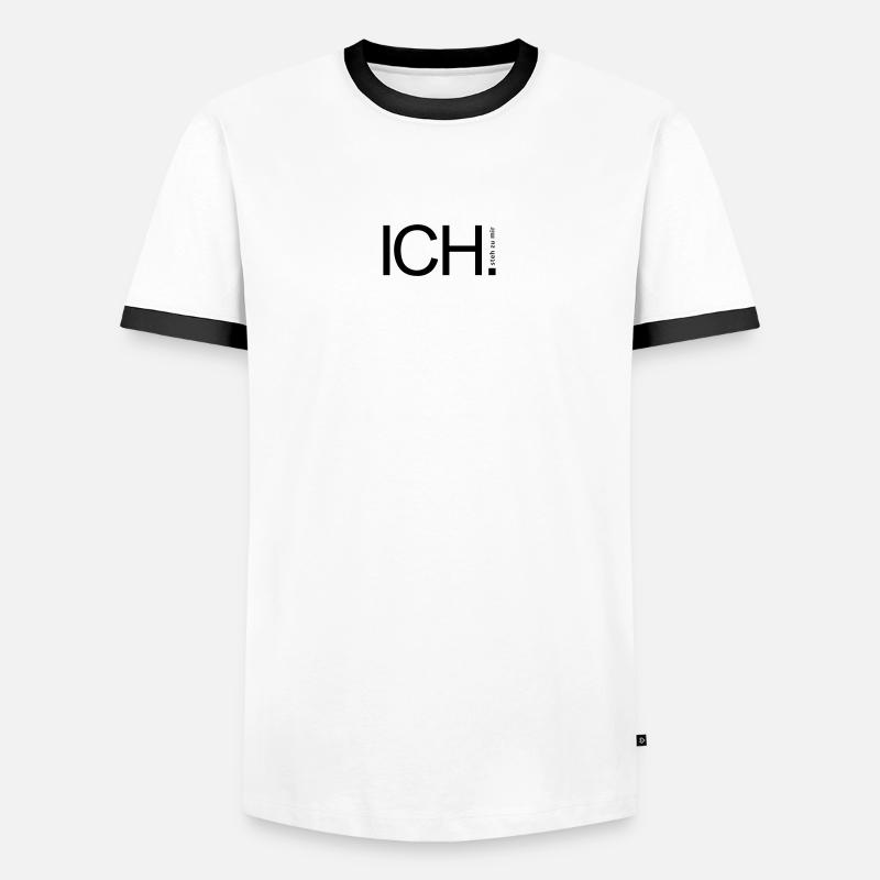 ICH steh zu mir. - Männer Kontrast-T-Shirt - Weiß/Schwarz