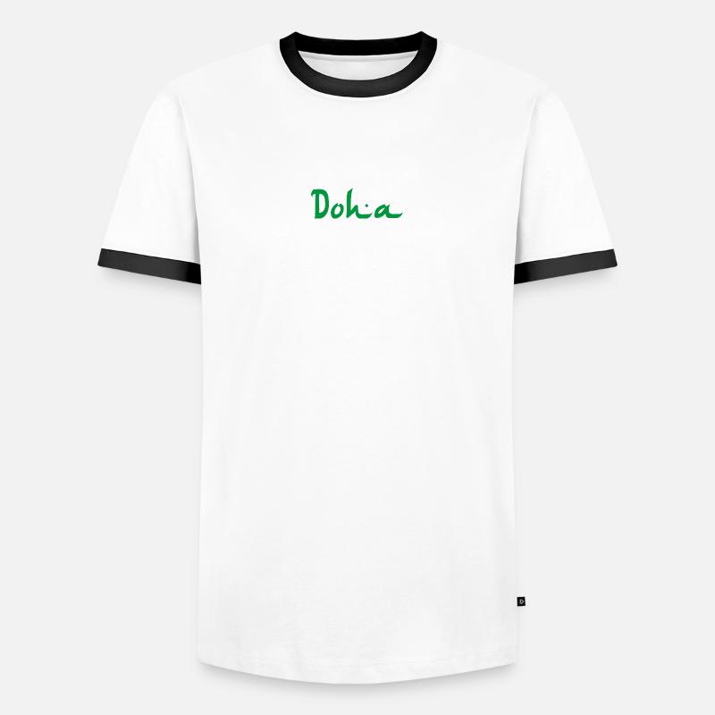 Doha - Men's Ringer Shirt - white/black