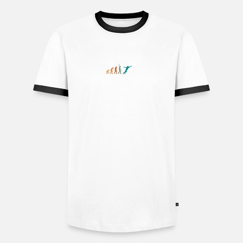 Evolution Retro Fencing - Men's Ringer Shirt - white/black