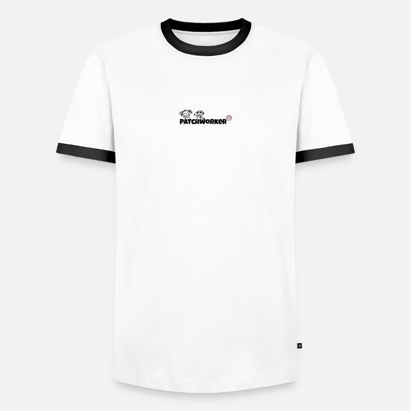 Patchworker - Männer Kontrast-T-Shirt - Weiß/Schwarz