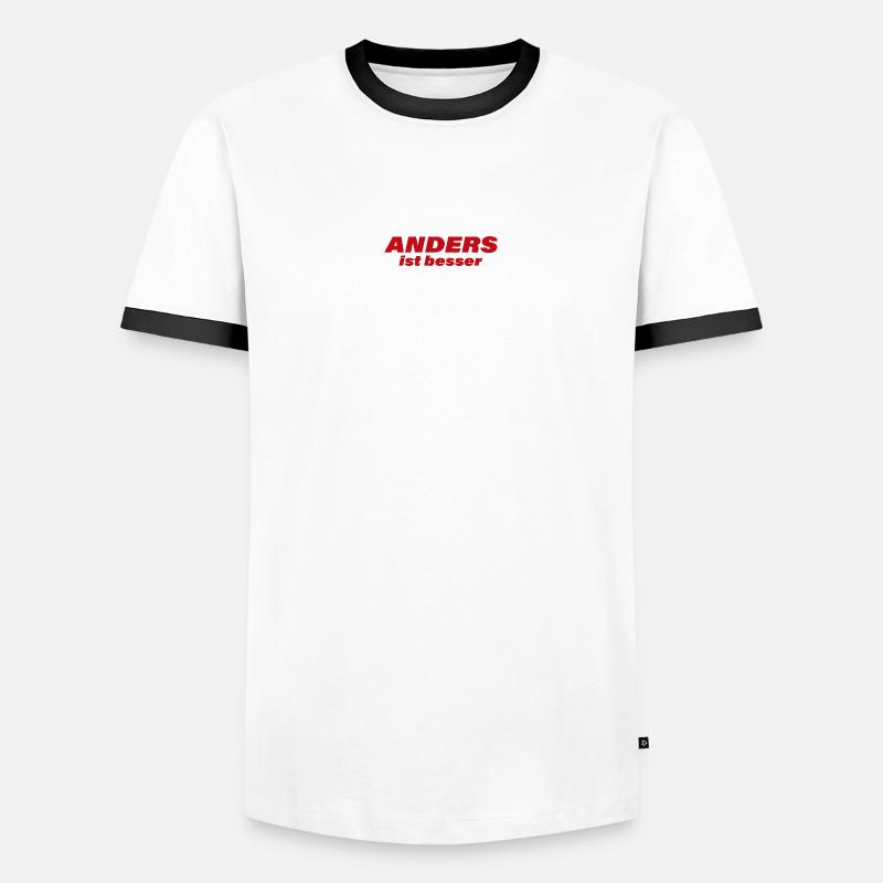 DIFFERENT IS BETTER - Men's Ringer Shirt - white/black