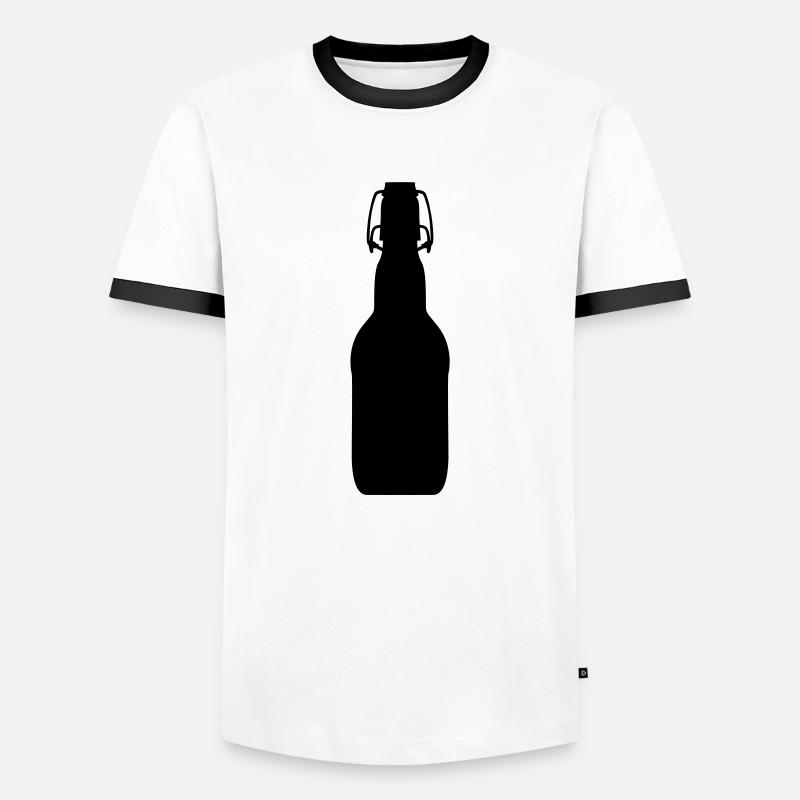 bottle2 - Männer Kontrast-T-Shirt - Weiß/Schwarz