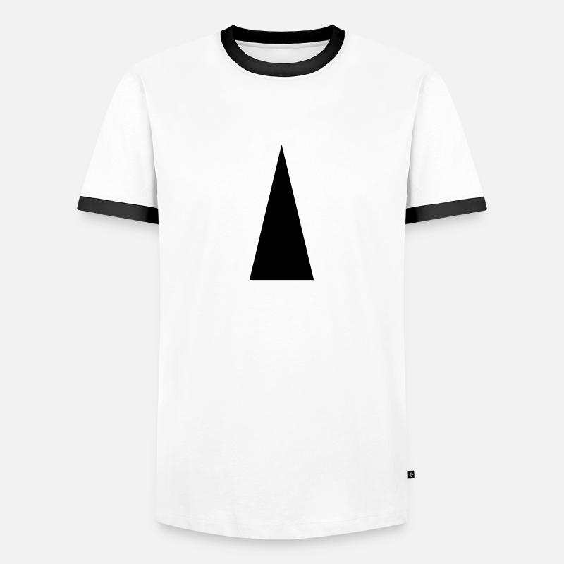 triangle - Men's Ringer Shirt - white/black