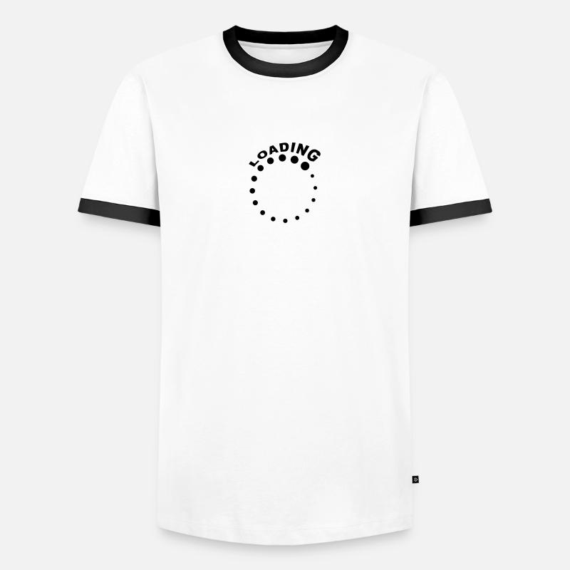 Loading - Männer Kontrast-T-Shirt - Weiß/Schwarz