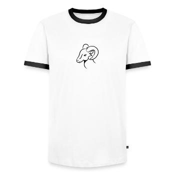 Aries zodiac sign horoscope animal - Men's Ringer Shirt - white/black - Front - AI Model Female 172 light (172cm) & AI Model Male 178 dark (178cm)