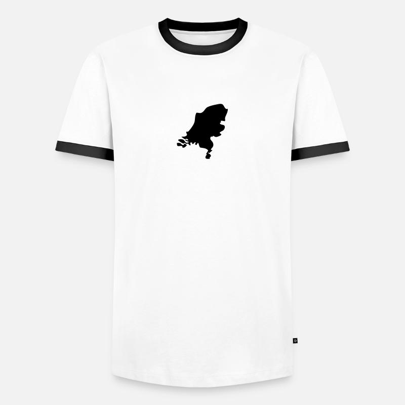 Netherlands - Men's Ringer Shirt - white/black