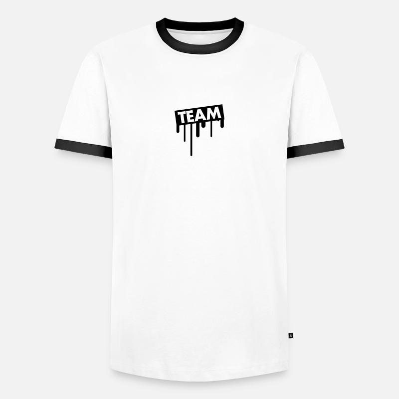 team_graffiti - Männer Kontrast-T-Shirt - Weiß/Schwarz