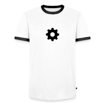 Gear - Männer Kontrast-T-Shirt - Weiß/Schwarz - Vorne - AI Model Female 172 light (172cm) & AI Model Male 178 dark (178cm)