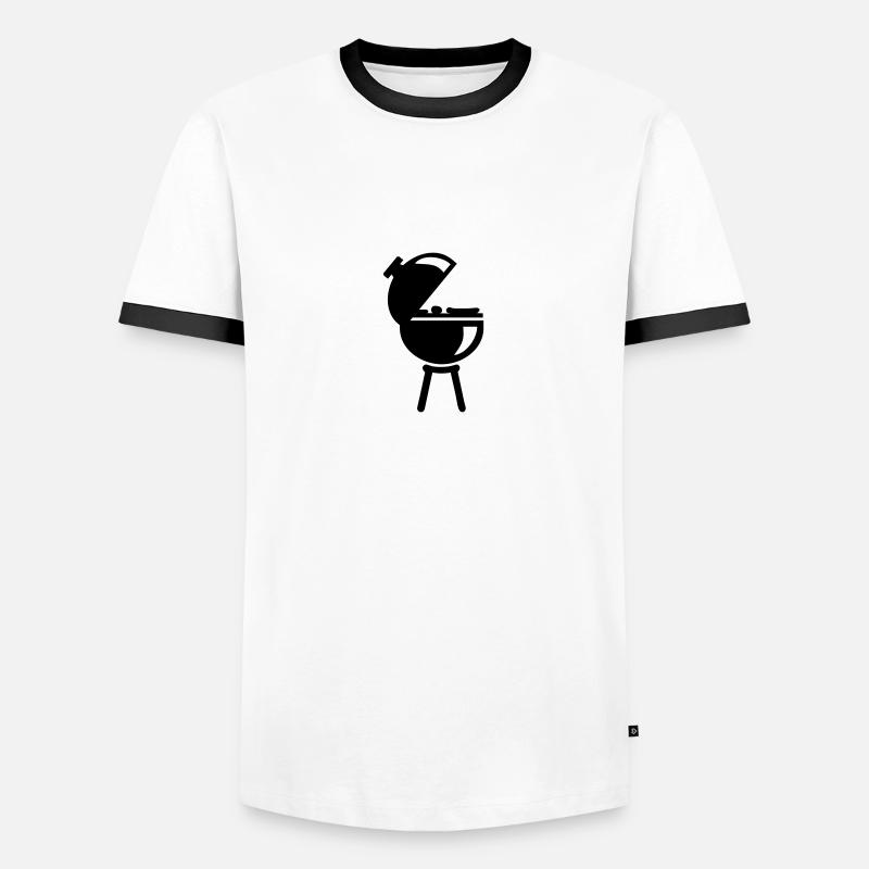 Grill - Men's Ringer Shirt - white/black