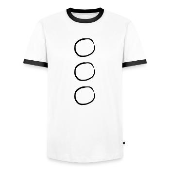 Choose Circles - Männer Kontrast-T-Shirt - Weiß/Schwarz - Vorne - AI Model Female 172 light (172cm) & AI Model Male 178 dark (178cm)