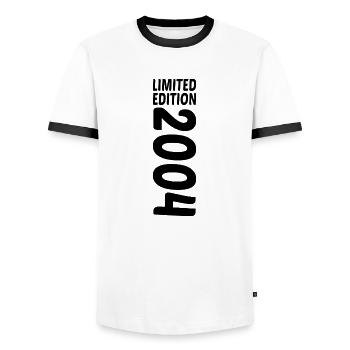 18th Birthday Young Girls 18 years 2004 retro - Men's Ringer Shirt - white/black - Front - AI Model Female 172 light (172cm) & AI Model Male 178 dark (178cm)