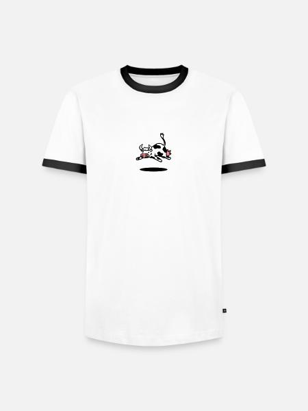 cow - Men's Ringer Shirt - white/black