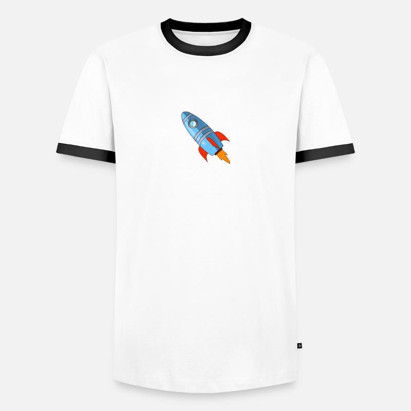rocket - Men's Ringer Shirt - white/black