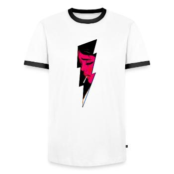 Depression mit Kippe - Männer Kontrast-T-Shirt - Weiß/Schwarz - Vorne - AI Model Female 172 light (172cm) & AI Model Male 178 dark (178cm)