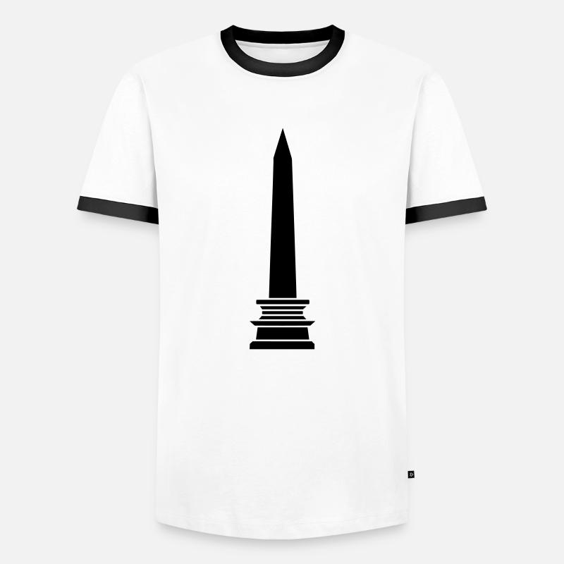 obelisk - Men's Ringer Shirt - white/black