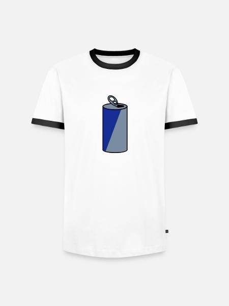Getränkedose / beverage can (3c) - Men's Ringer Shirt - white/black