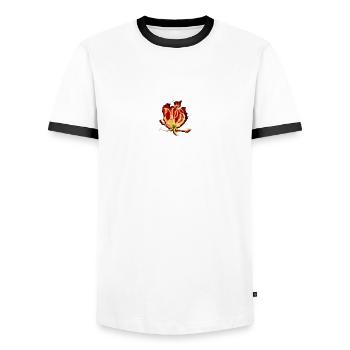 Eelam - Männer Kontrast-T-Shirt - Weiß/Schwarz - Vorne - AI Model Female 172 light (172cm) & AI Model Male 178 dark (178cm)