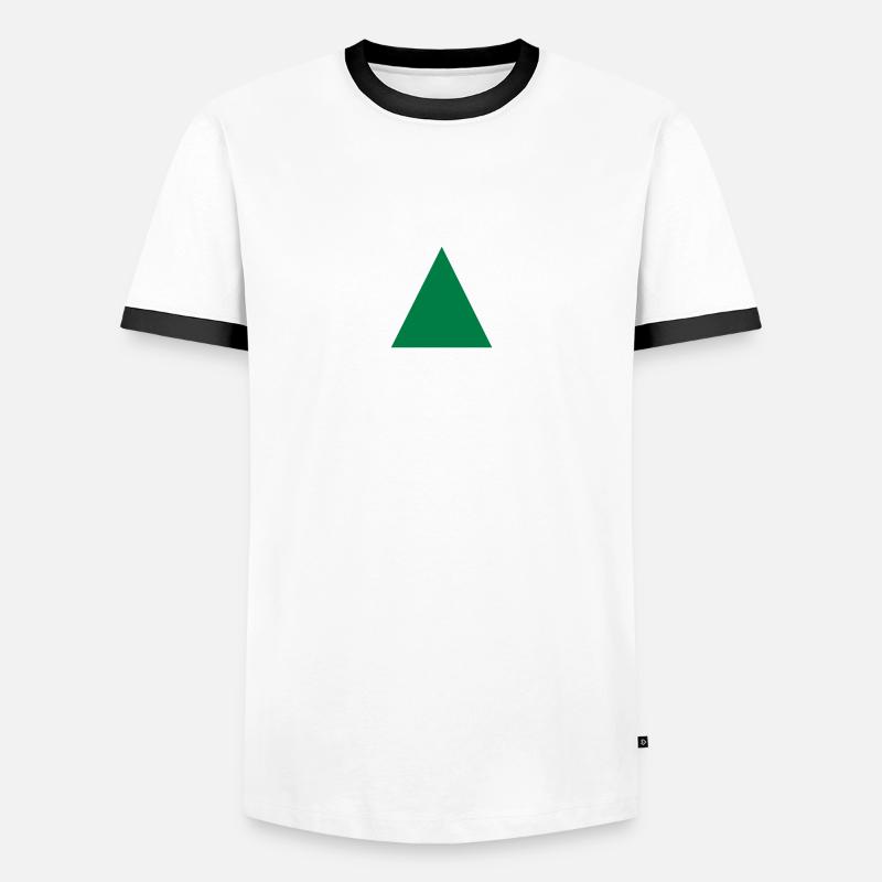 Dreieck / Triangle (1c) - Männer Kontrast-T-Shirt - Weiß/Schwarz